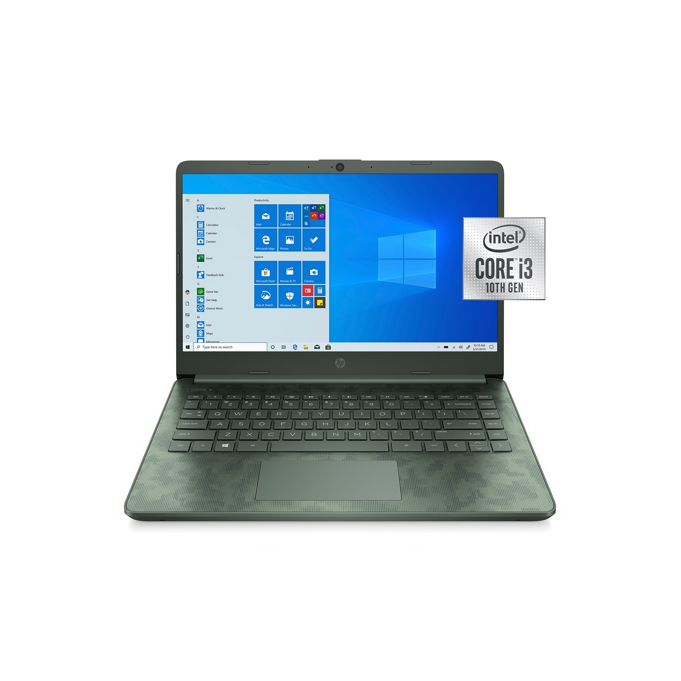 HP 14-DQ1089 Camo Design 14" 8GB 256GB X2 1.2GHz Win10, Aspen Green Camo  (Certified Refurbished)