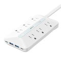 Anker A91F2121 6-Outlet 1875W 5 ft. Cord Surge Protector, White