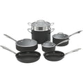 Cuisinart Anodized 11-Piece Cookware Set Dishwasher-Safe-Hard, Black (New Open Box)