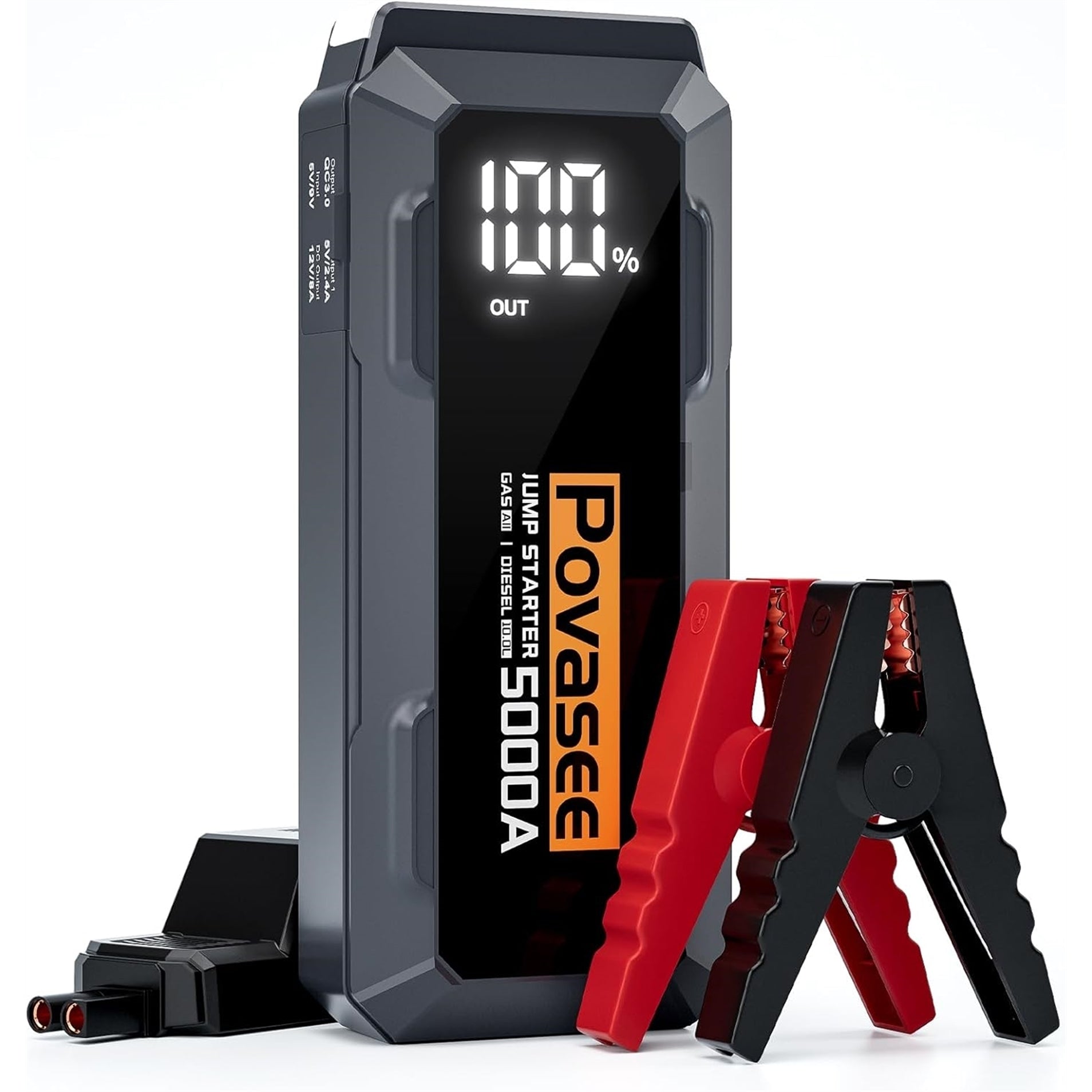 Povasee A40 5000mAh 2-Port Power Bank, Black (New Open Box)