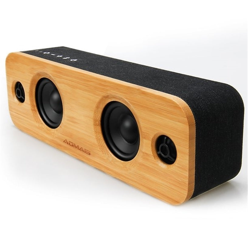 AOMAIS LIFE 30W Bluetooth Speakers, Loud Bamboo Wood Home Audio Wireless Speaker (New Open Box)