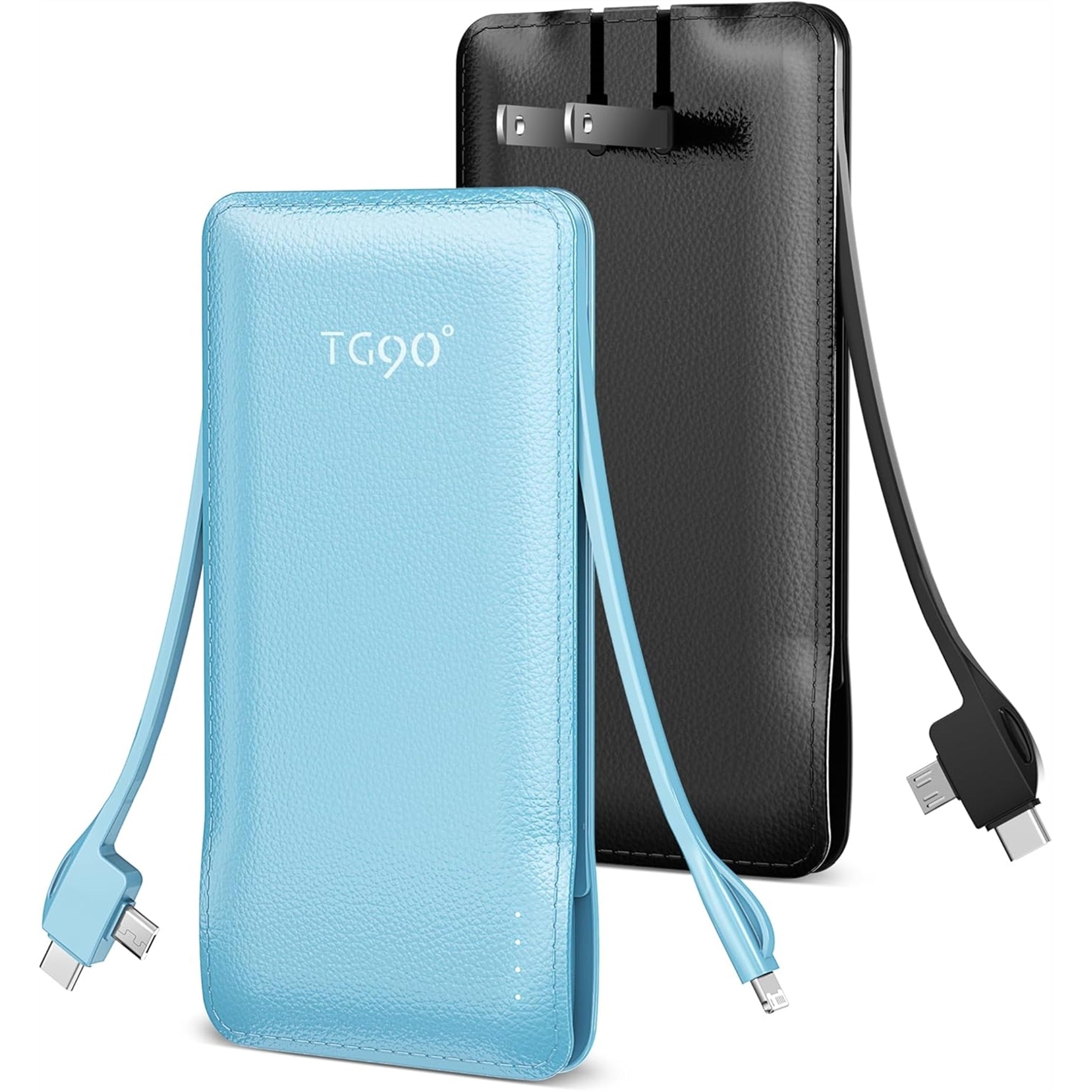 TG90° A-Z53 10000mAh 2-Port Power Bank, Black & Blue