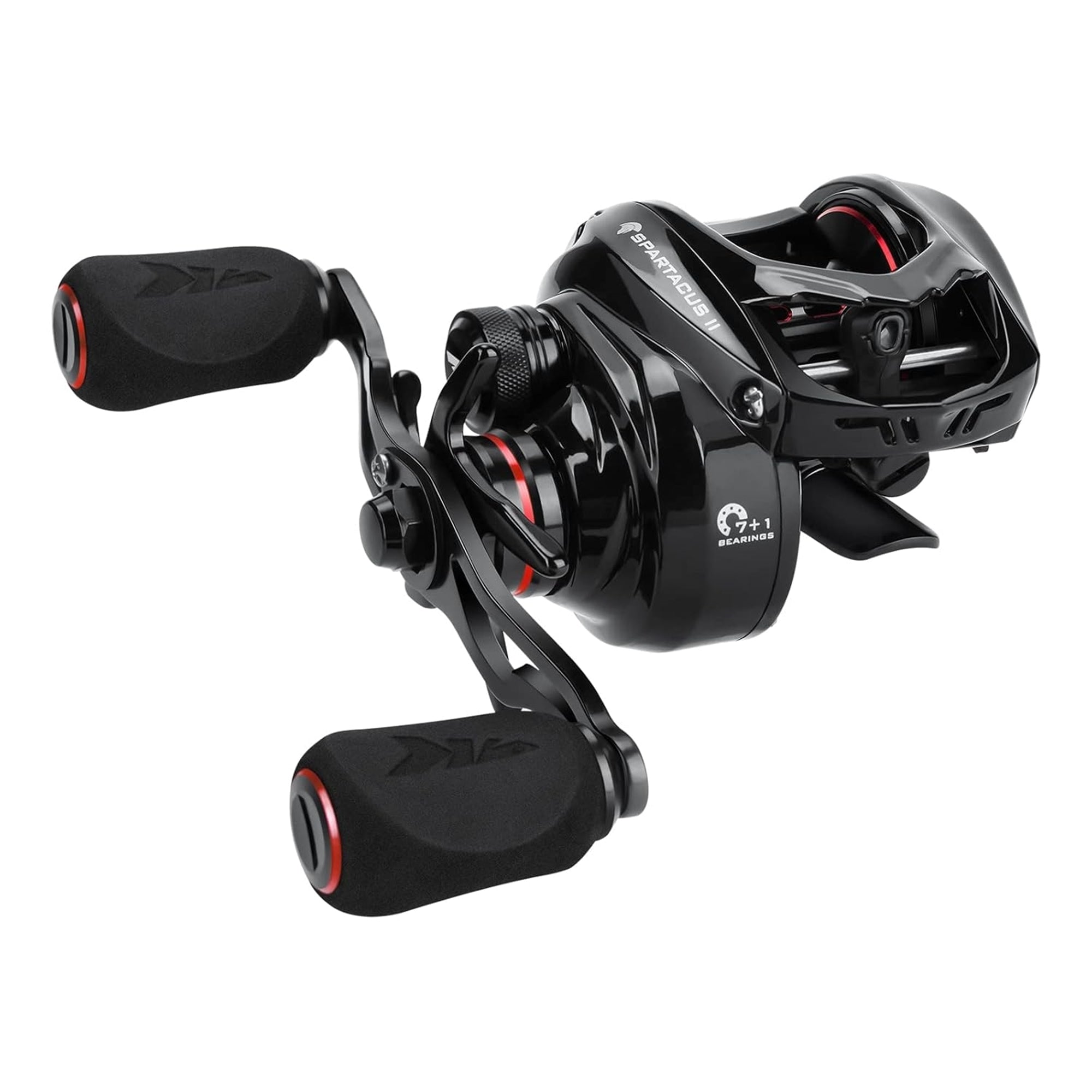 KastKing Right Fishing Reel 6oz 17.6 LB Carbon Fiber Drag 7.2:1 Gear Ratio Spartacus ll, Black