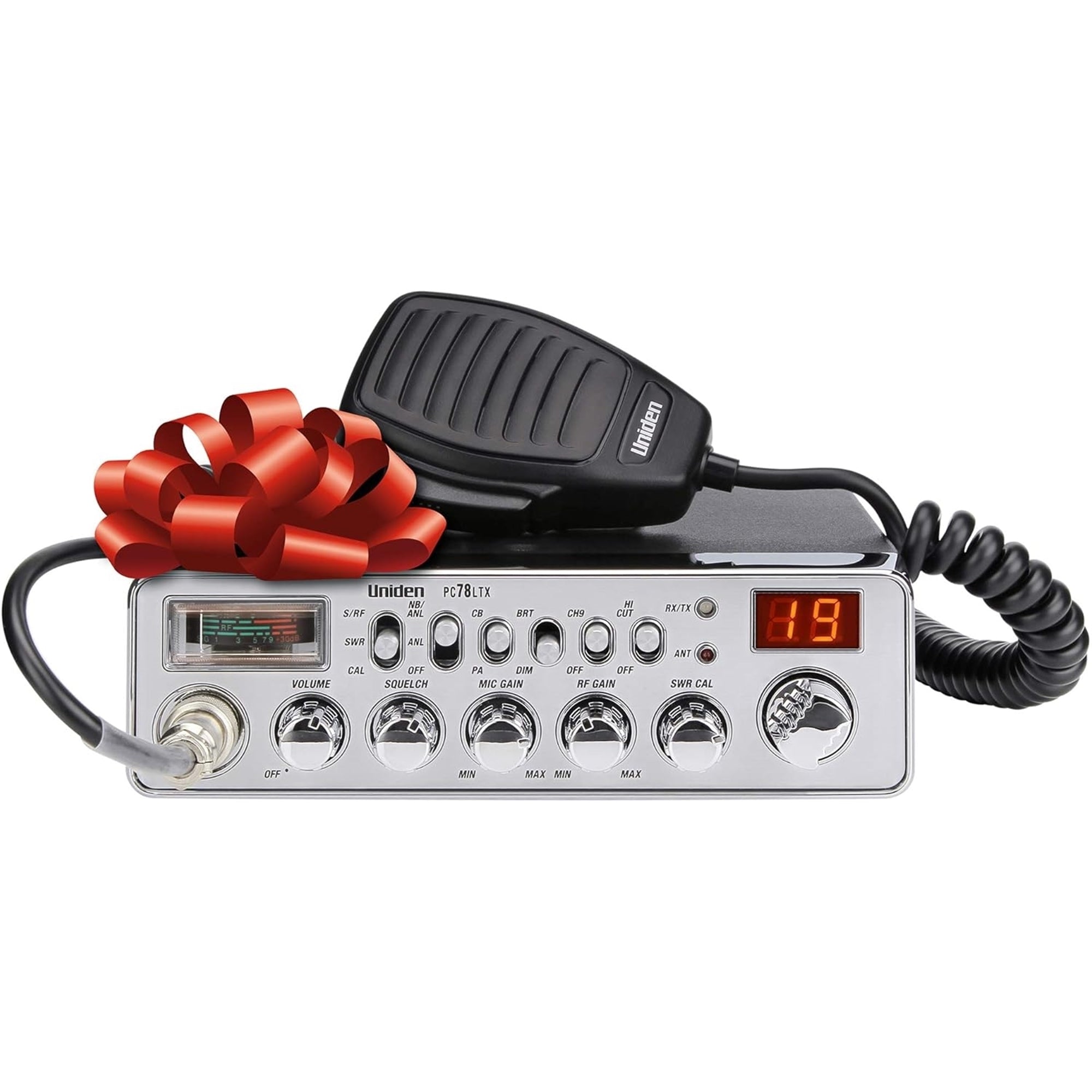 Uniden PC78LTX 40-Channel Trucker's CB Radio with Integrated SWR Meter, Silver (New Open Box)
