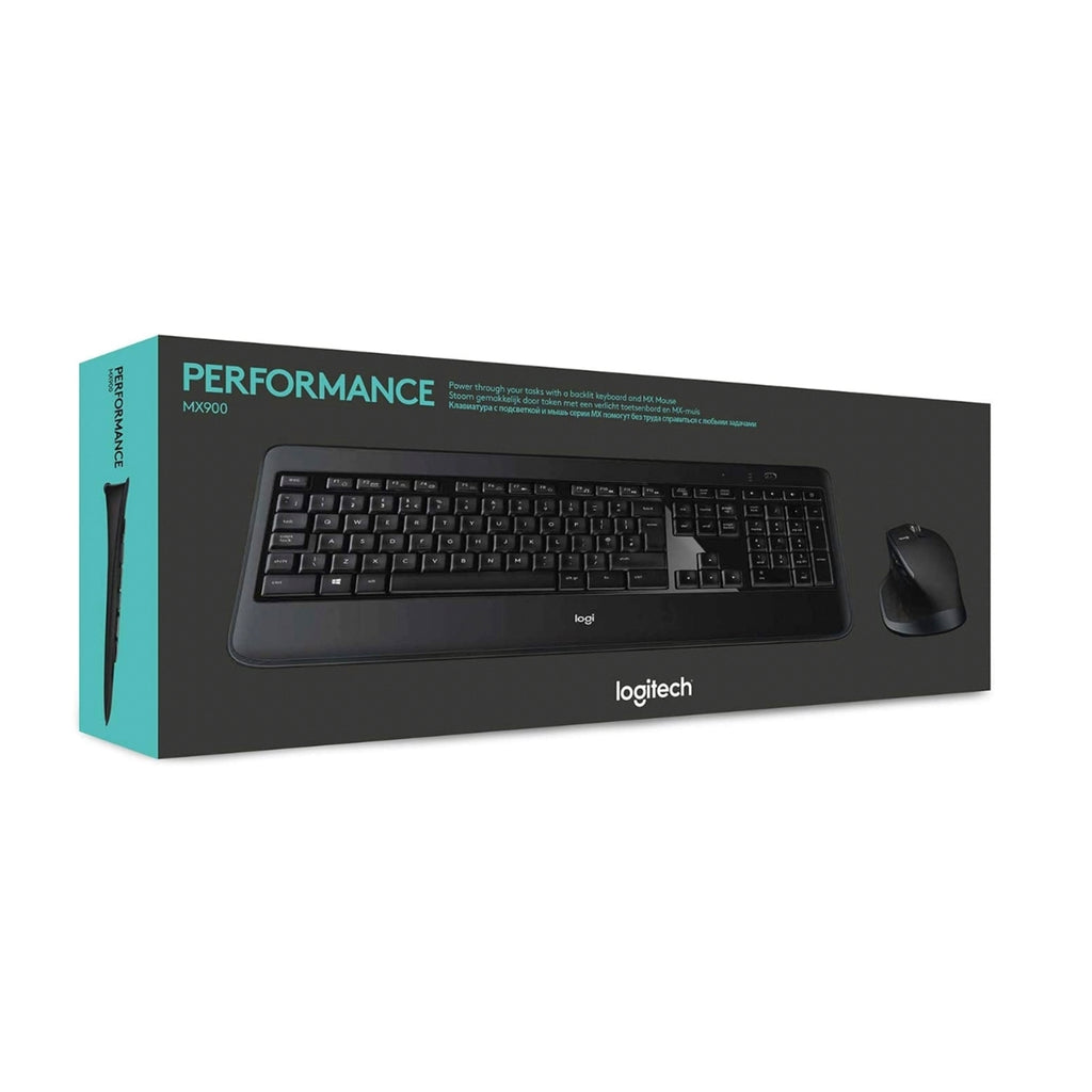 Logitech MX900 Bluetooth Wireless Backlit Keyboard w/ Optical Mouse, Black (Used - Good)