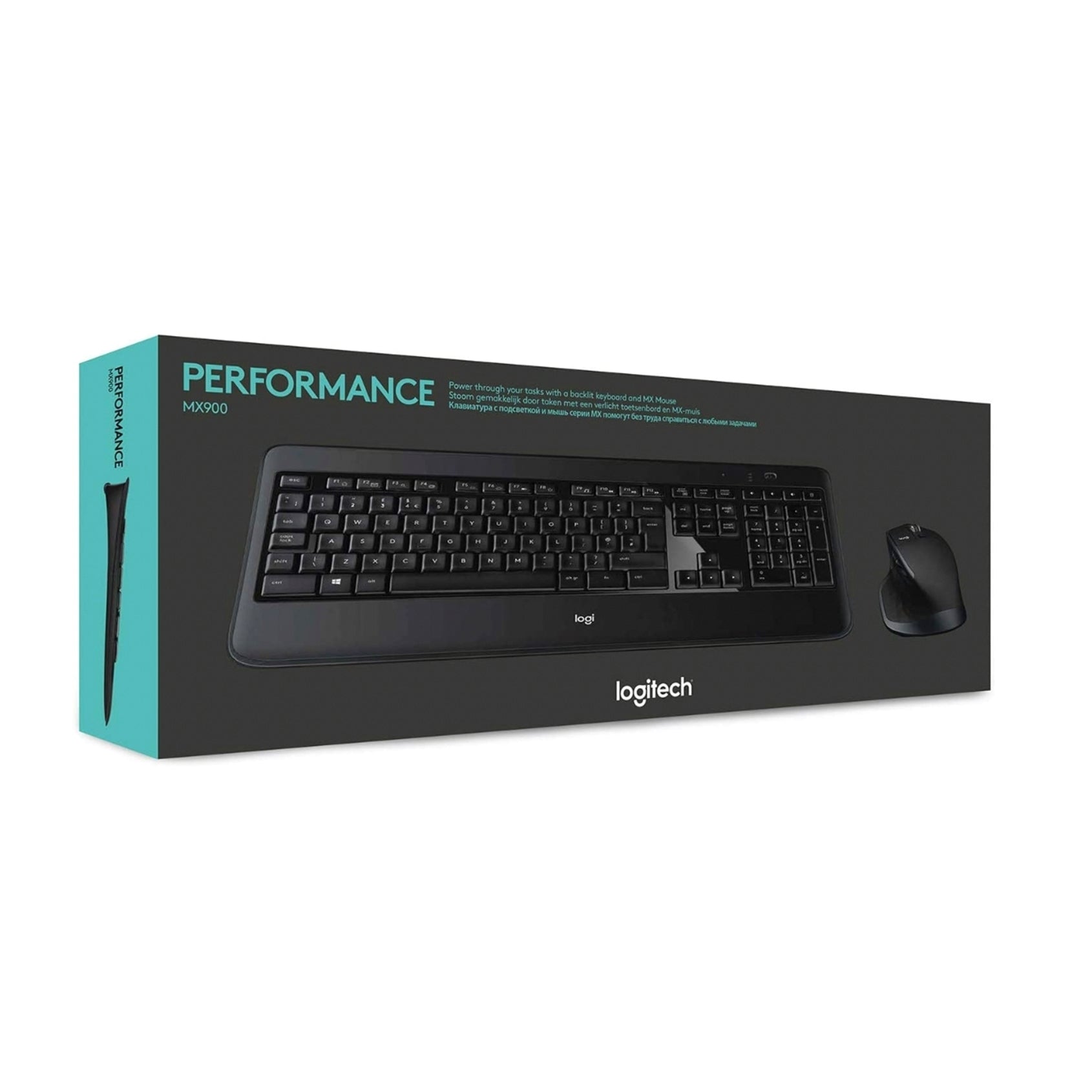 Logitech MX900 Bluetooth Wireless Backlit Keyboard w/ Optical Mouse, Black (Used - Good)