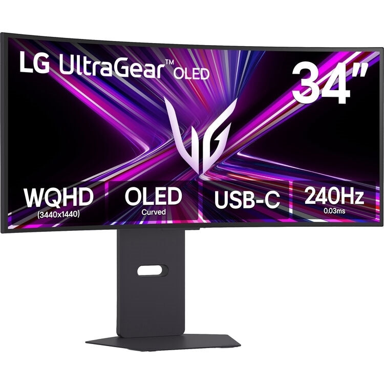 LG UltraGear 34GX900A-B 34" UW-QHD (3440x1440) 240Hz 0.03ms Curved OLED FreeSync Monitor, Black (Certified Refurbished)