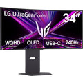 LG UltraGear 34GX900A-B 34" UW-QHD (3440x1440) 240Hz 0.03ms Curved OLED FreeSync Monitor, Black (Certified Refurbished)