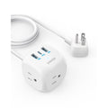 Anker A9135-127 USB C Power Strip 3-Outlet 1875W 5 ft. Cord Surge Protector, White