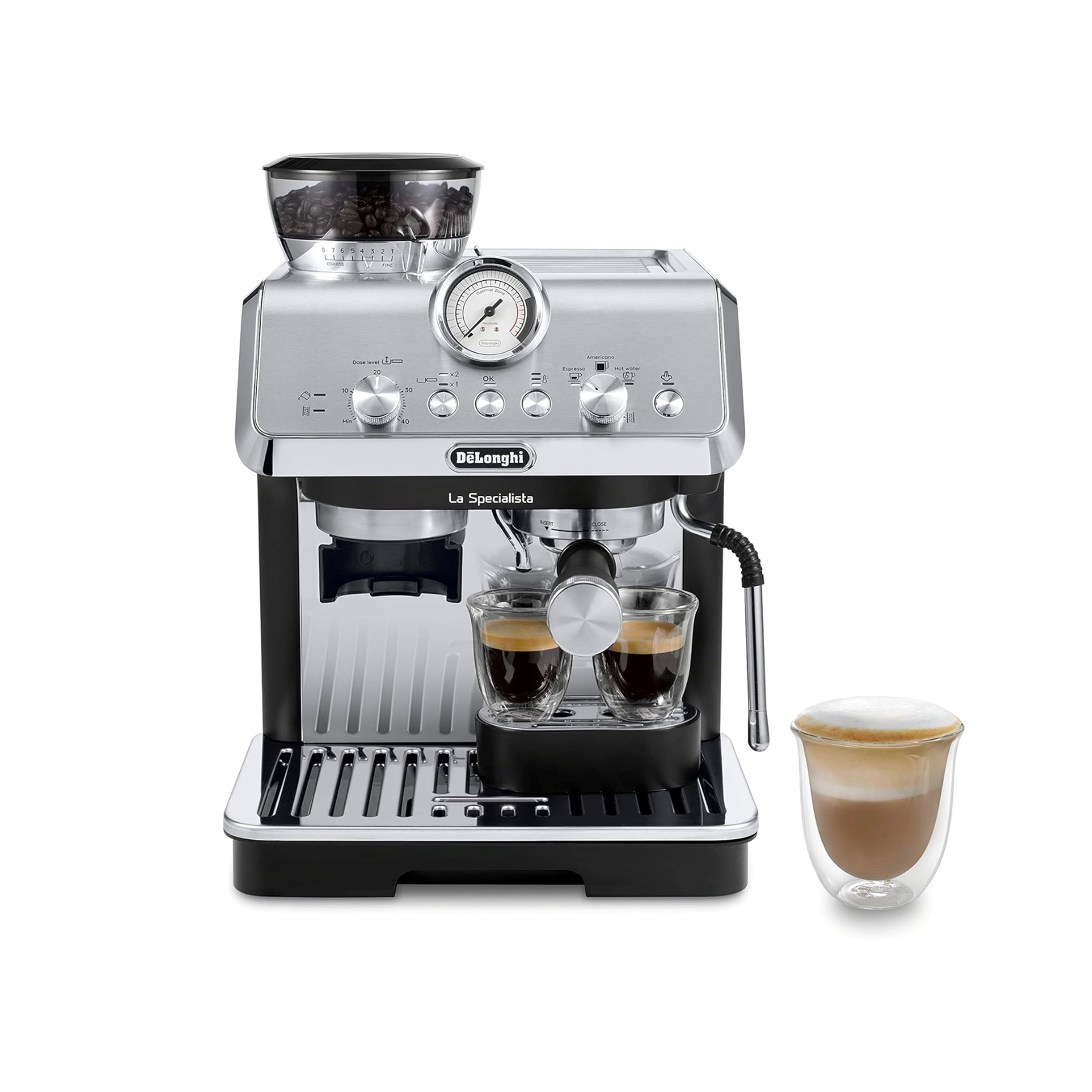 De'Longhi La Specialista Espresso Machine with Grinder, Milk Frother and Barista Kit (New Open Box)