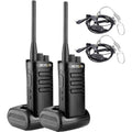 Retevis RB85 Walkie Talkies(2Pack) Bundle with Mic(2Pack), Black (New Open Box)