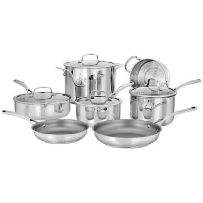 Cuisinart Forever Stainless Collection 11-pc. Cookware Set, Silver (New Open Box)