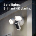 Ring - Floodlight Cam Pro (2nd Gen) 4K ultra-clear video, 10x Zoom, motion-activated- Silver-Wired (New Open Box)