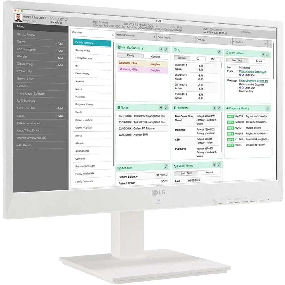 LG Thin Client 24CN670IK6N 23.8" 4GB 16GB eMMC Celeron® J4105 1.5GHz Win10P, White (New Open Box)
