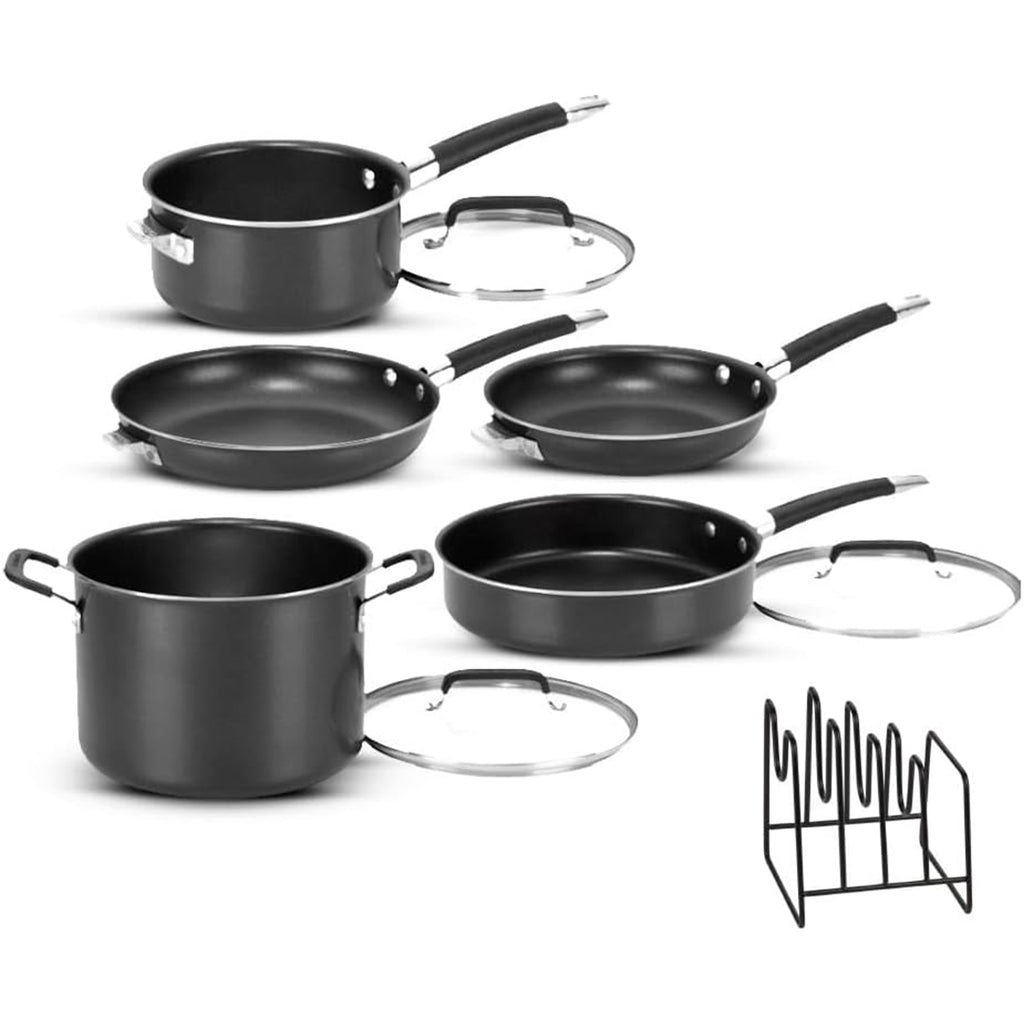 Cuisinart N51 SmartNest Nonstick Aluminum 9-Piece Set (Black) (New Open Box)