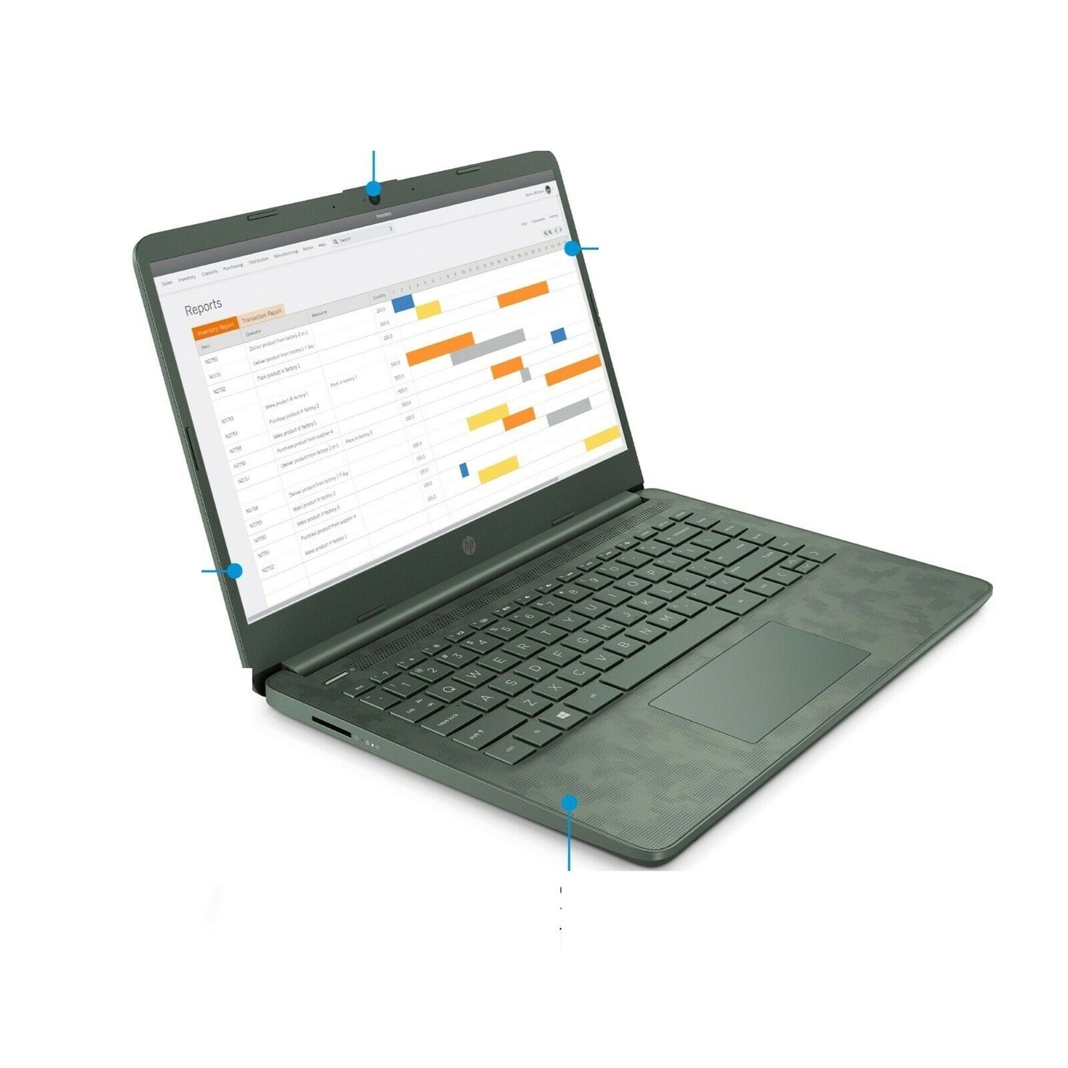 HP 14-DQ1089 Camo Design 14" 8GB 256GB X2 1.2GHz Win10, Aspen Green Camo  (Certified Refurbished)