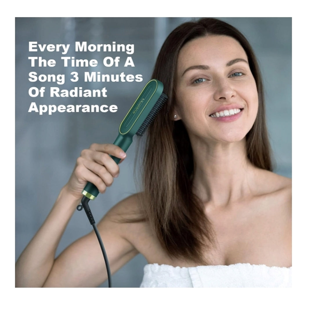 Mudiiltha Hair Straightening Brush,Negative Ion Straightening Brush