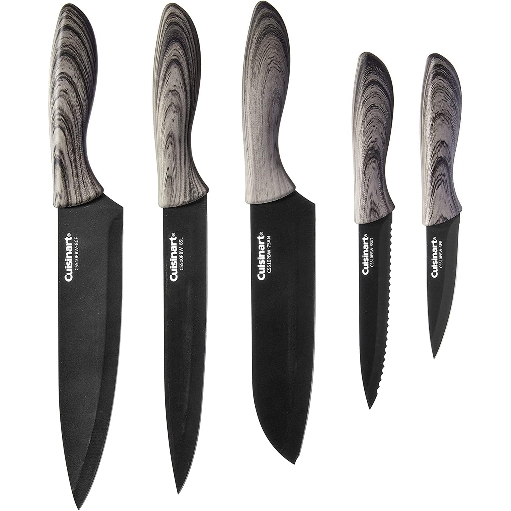 Cuisinart C55-10PBO 8-inch Stainless Steel Steak Kitchen Knife, Black (New Open Box)