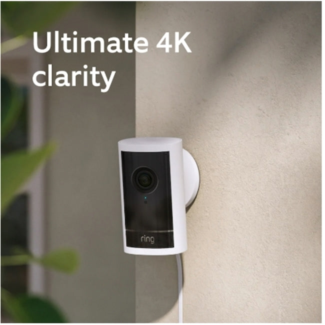 Ring - Outdoor Cam Pro, Retinal 4K for the ultimate wide-angle video, wired - White