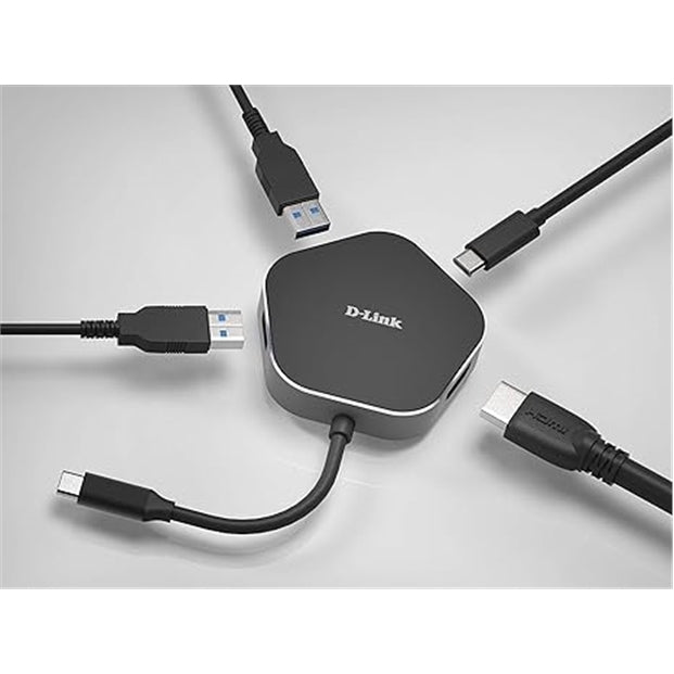 D-Link USB-C DUB-M420-US USB Hub, Black