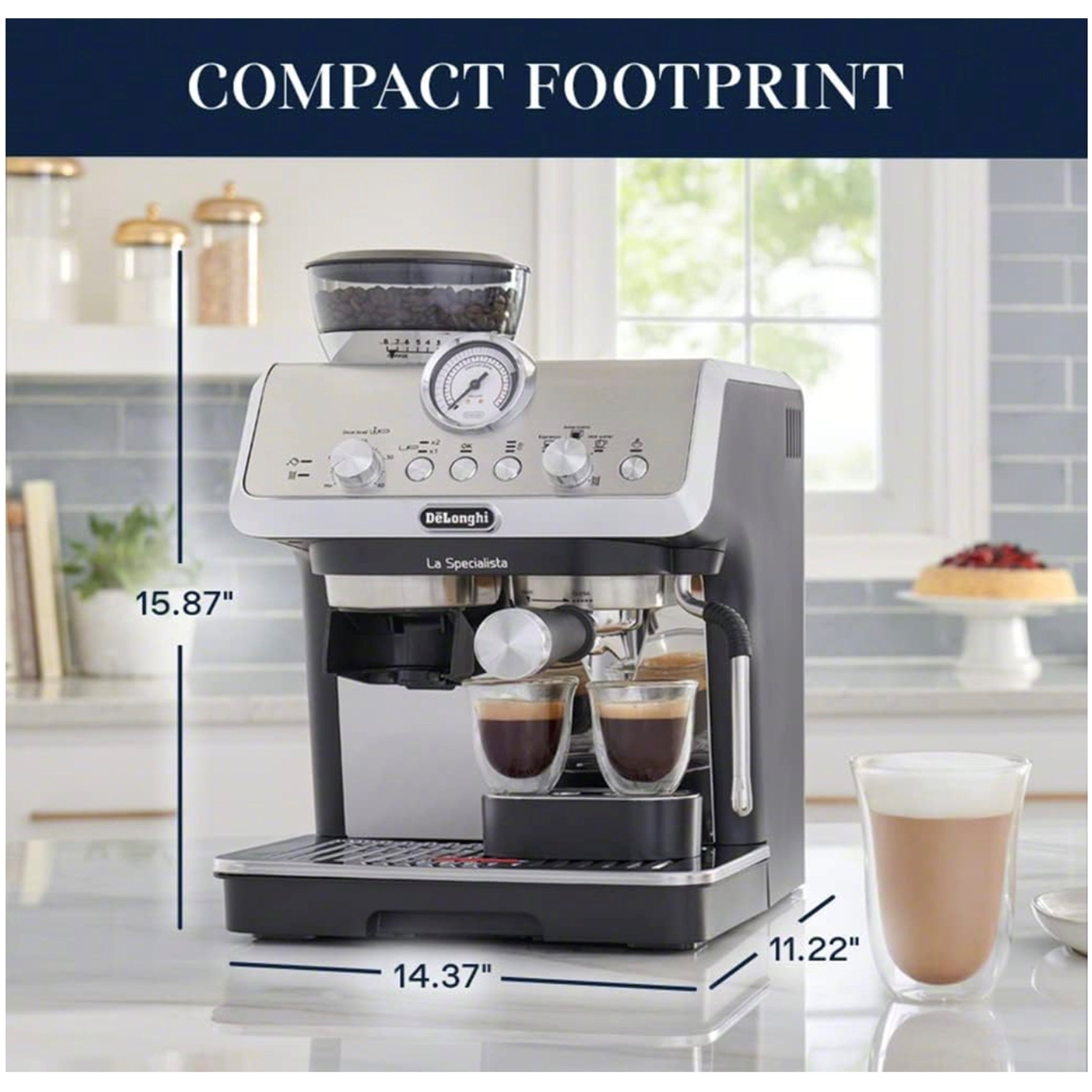 De'Longhi La Specialista Espresso Machine with Grinder, Milk Frother and Barista Kit (New Open Box)
