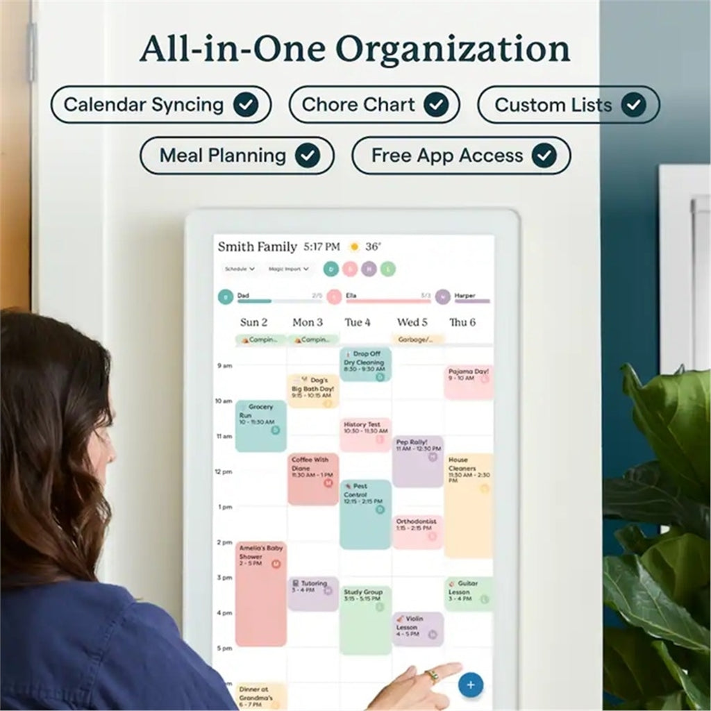 Skylight 270BGa Calendar Max: 27 inch Touchscreen Smart Calendar and Family Organizer - White