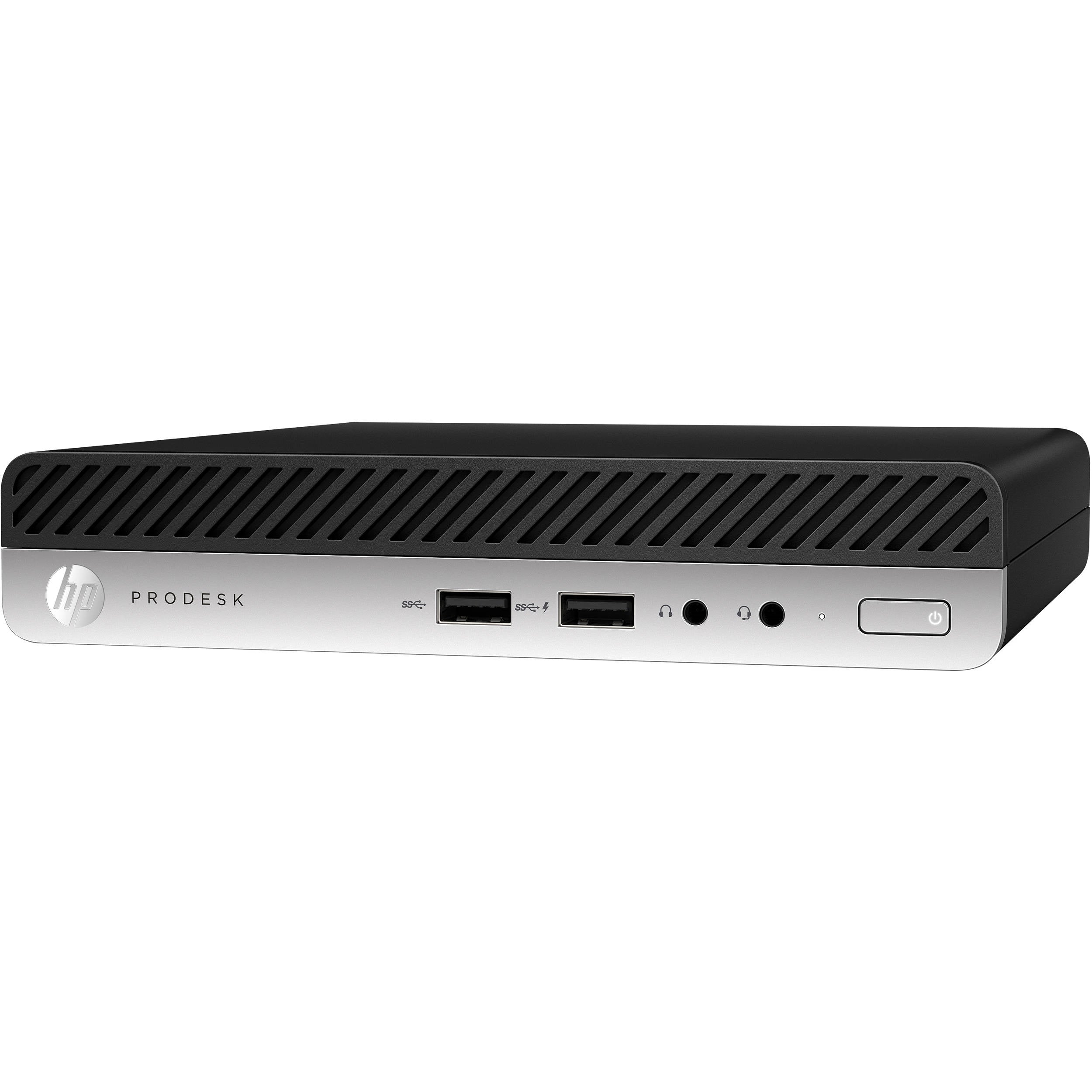 HP ProDesk 400 G5 Mini PC 4GB 500GB Core™ i5-9500T 2.2GHz Win10P, Black (New Open Box)
