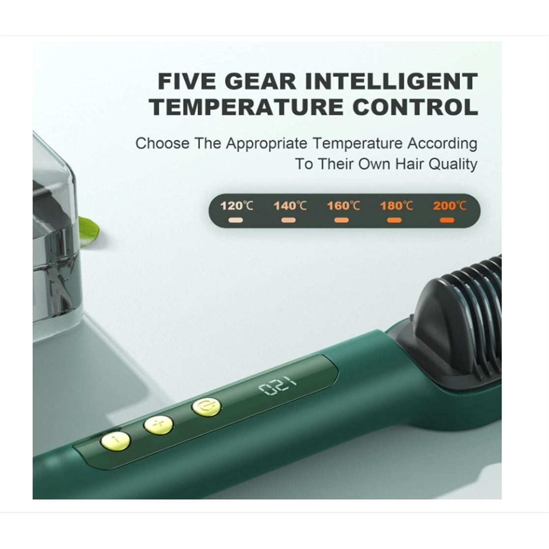 Mudiiltha Hair Straightening Brush,Negative Ion Straightening Brush