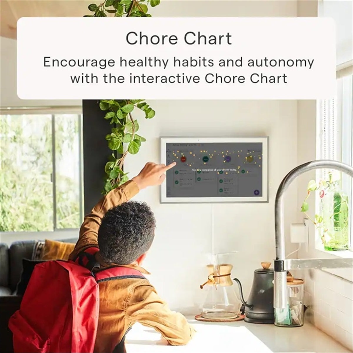 Skylight Calendar 150BECa 15 Inch Touchscreen Smart Calendar and Chore Chart - Silver