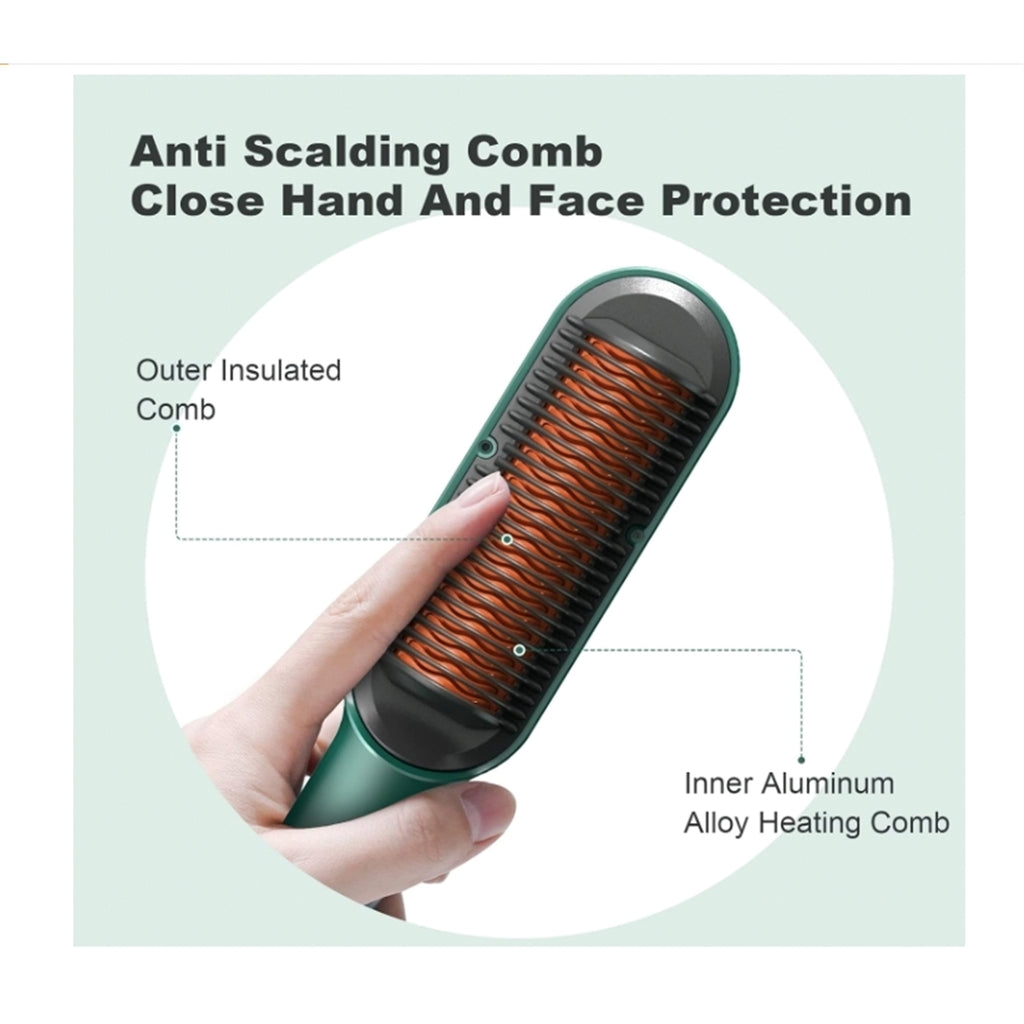 Mudiiltha Hair Straightening Brush,Negative Ion Straightening Brush